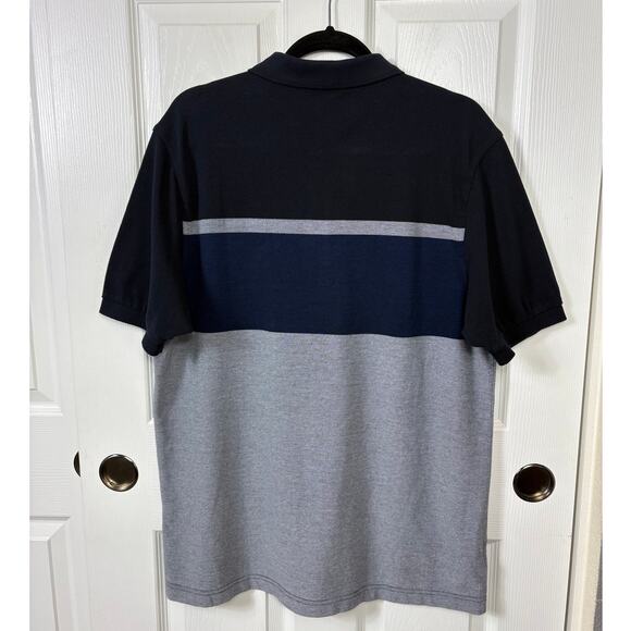 Fred Perry Polo Shirt Men's XL Slim Fit Navy & Gray Short Sleeve 100% Cotton - Picture 3 of 7